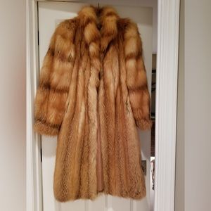 Coats size 6  real red fox fur